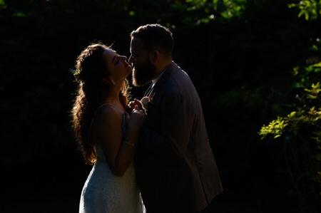 Unedited photo of bride and groom