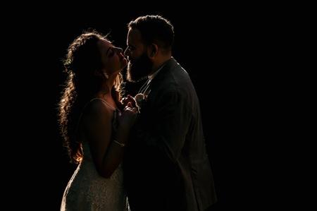 Edited photo of bride and groom
